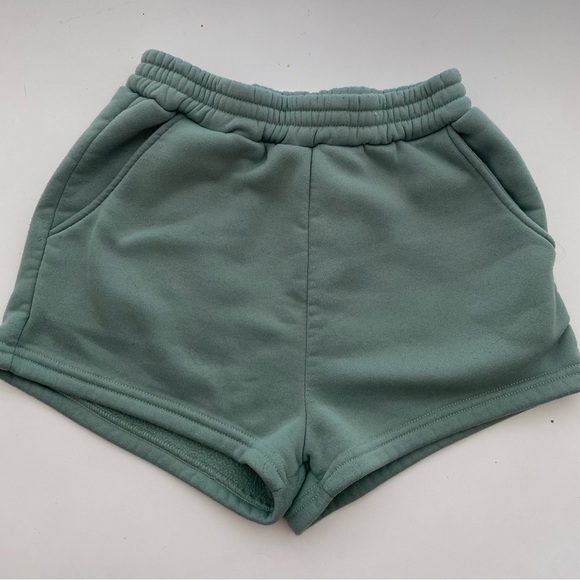 Teal sweat-shorts in a size small - Picture 1 of 3